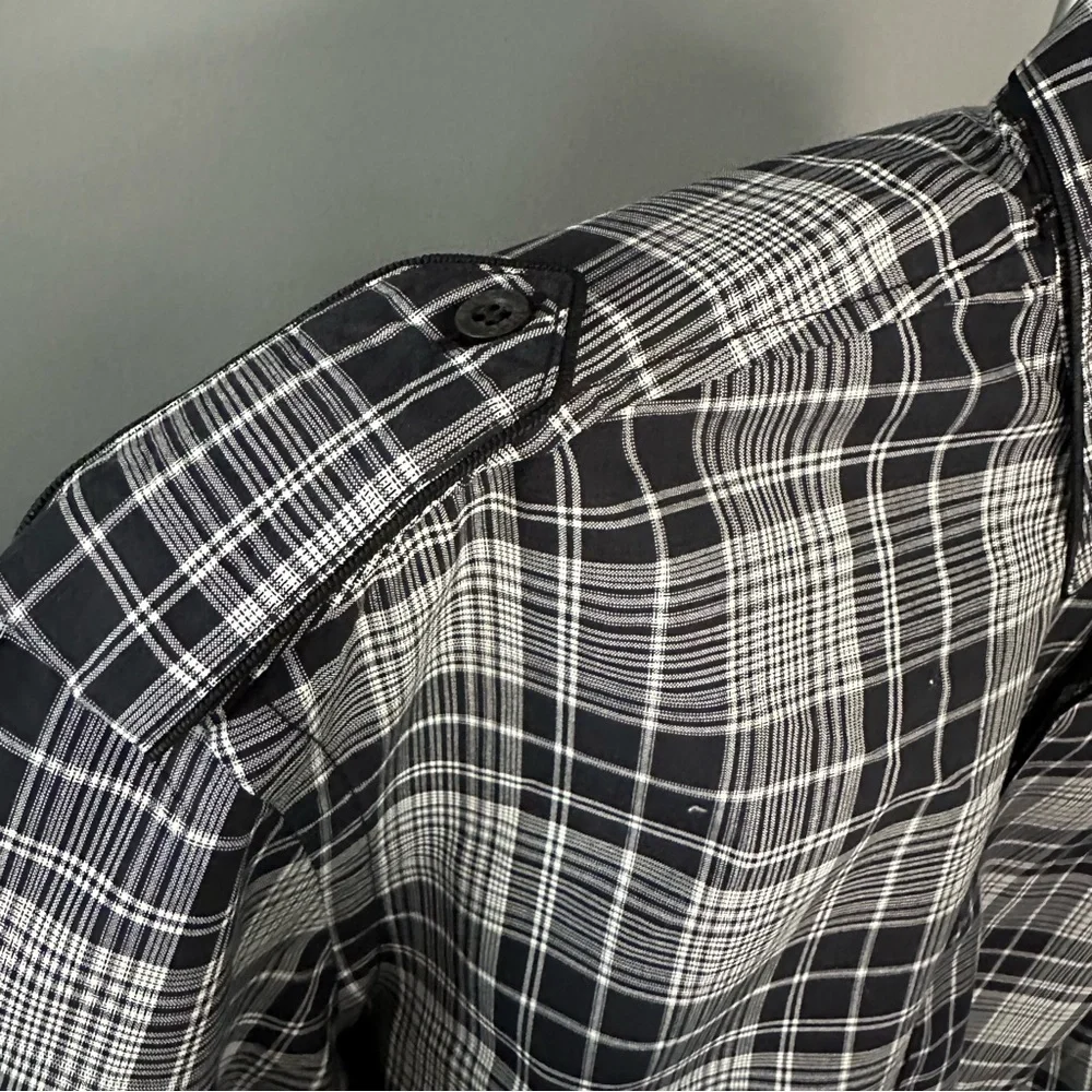 Gucci Plaid Epaulette Button Down Shirt